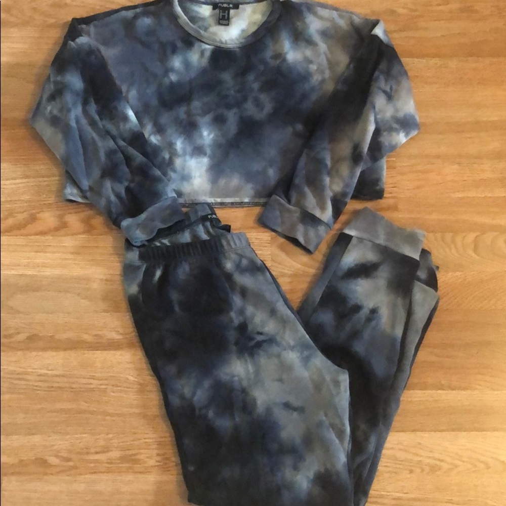 Tie dye sweatsuit track suit matching set